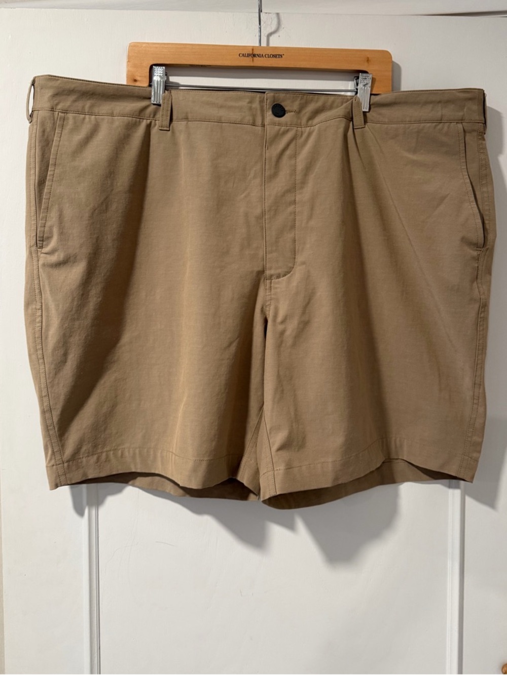 FAHERTY All Day Shorts Mens Shorts Beige/Tan/Khaki w/Drawstring & Snap - 46
